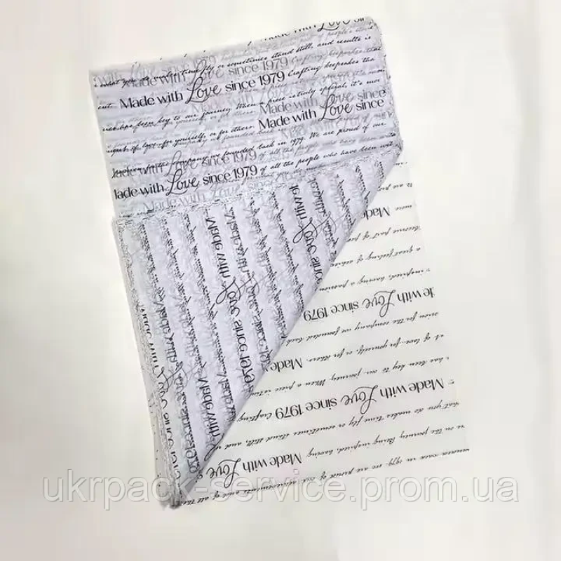 Папір тиш“ю у аркушах із принтом, 50х70 см 25 г/м2, 50 л. (Китай)
